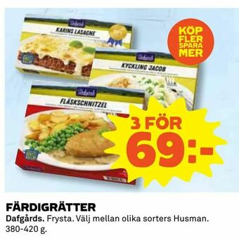 Coop Daglivs Färdigrätter erbjuda