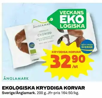 Ekologiska kryddiga korvar