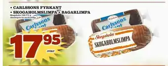Din Mat carlssons fyrkant • skogaholmslimpa • bagarlimpa erbjuda