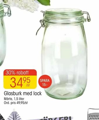 EKO Glasburk med lock erbjuda