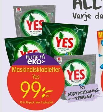 EKO Maskindisktabletter erbjuda