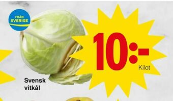 Matöppet Svensk vitkål erbjuda
