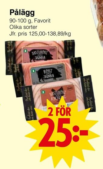 Matöppet Pålägg erbjuda