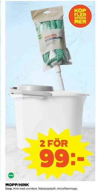 Coop Extra Mopp/hink erbjuda