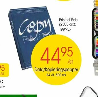EKO Data/Kopieringspapper erbjuda