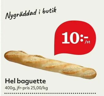 Hemköp Hel baguette erbjuda