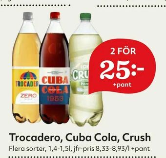 Hemköp Trocadero, Cuba Cola, Crush erbjuda