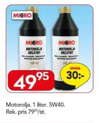 Motorolja. 1 Liter. 5W40