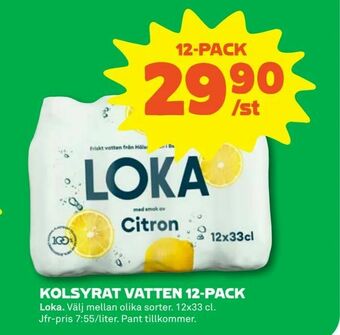 Stora Coop Kolsyrat vatten 12-pack erbjuda