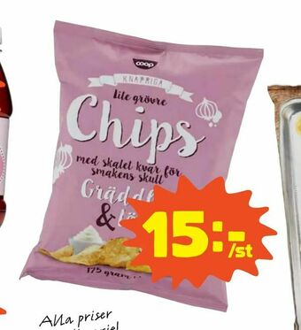 Coop Chips gräddfil & lök erbjuda
