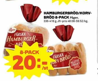 Coop Hamburgerbröd/korvbröd 8-pack erbjuda