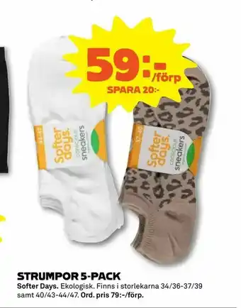 Coop Forum Strumpor 5-pack erbjuda