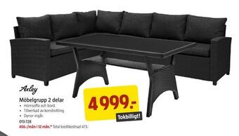 Jula Möbelgrupp 2 delar erbjuda