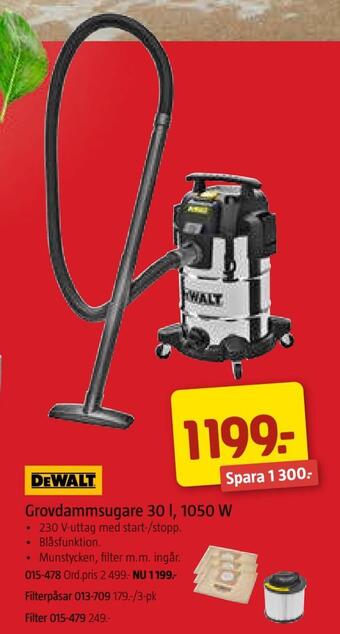 Jula Grovdammsugare 30 l, 1050 w erbjuda