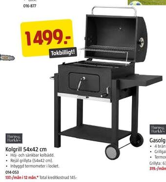Jula Kolgrill 54x42 cm erbjuda