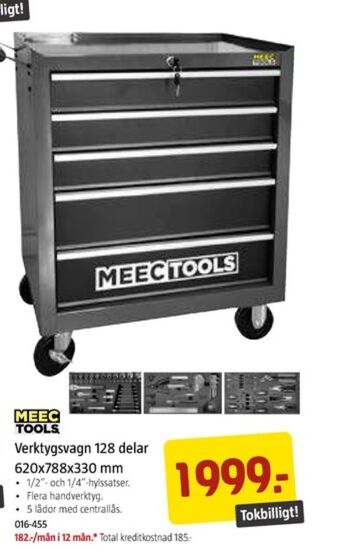 Jula Meec tools verktygsvagn erbjuda