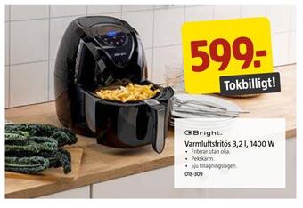 Jula Varmluftsfritös 3,2 l, 1400 w erbjuda