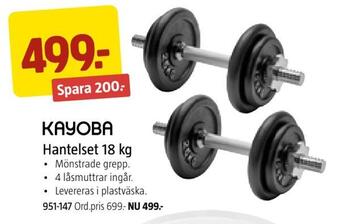 Jula Hantelset 18 kg erbjuda