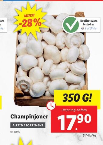Lidl Champinjoner erbjuda