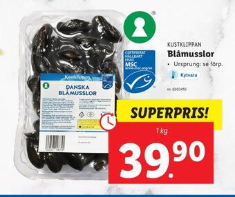 Lidl Blåmusslor erbjuda
