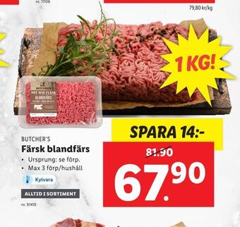 Lidl Färsk blandfärs erbjuda