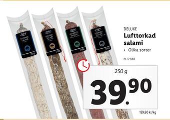 Lidl Lufttorkad salami erbjuda