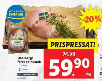 Lidl Dahlbergs färsk skinkstek erbjuda