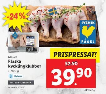 Lidl Färska kycklingklubbor erbjuda