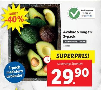 Lidl Avokado mogen 3-pack erbjuda
