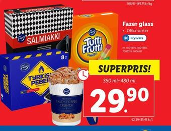 Lidl Fazer glass erbjuda
