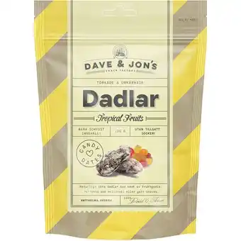 Apotek Hjärtat Dave & jon's dadlar tropical fruits 125 g erbjuda