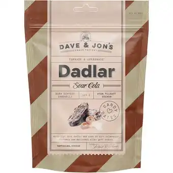 Dave & jon's dadlar sour cola 125 g