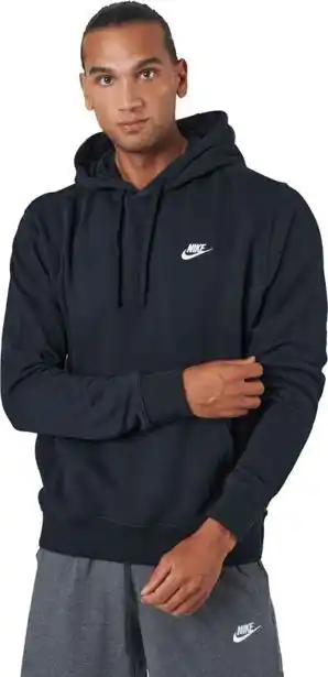 Sportamore Sportswear club men's pullover hoodie black/black/white erbjuda