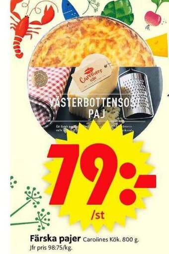 Carolines Kök Färska pajer 800g