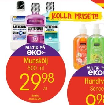 EKO Listerine munskölj erbjuda