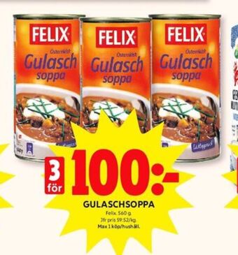 ICA Kvantum Felix soppor erbjuda