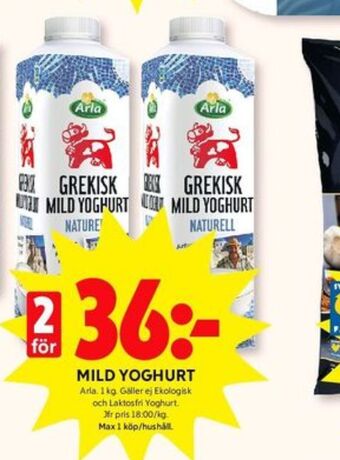 ICA Kvantum Arla yoghurt erbjuda