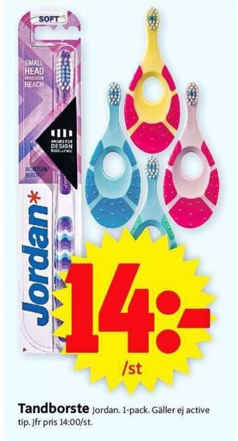 ICA Supermarket Jordan Tandborste 1-pack erbjuda