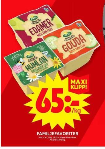 ICA Maxi Arla edamer erbjuda