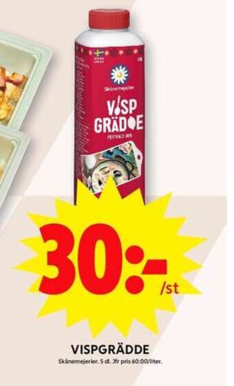 ICA Maxi Skånemejerier vispgrädde erbjuda