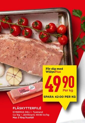 Willys Nybergs deli fläskytterfilé erbjuda