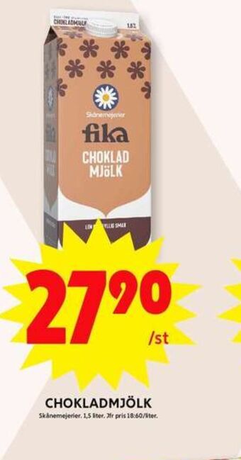 ICA Maxi Skånemejerier chokladmjölk erbjuda