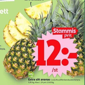 ICA Supermarket Extra söt ananas 0,95kg erbjuda