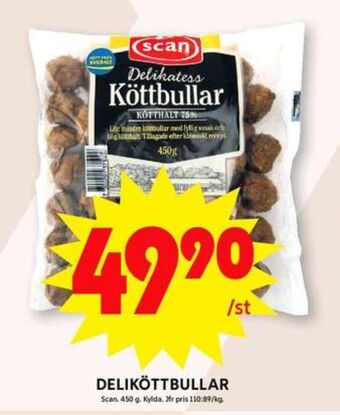 ICA Maxi Scan köttbullar erbjuda