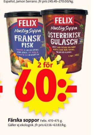 ICA Supermarket Felix soppor erbjuda