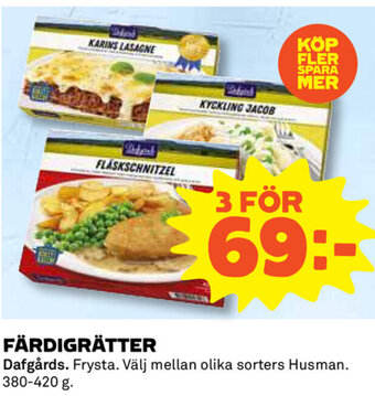 Coop Dafgårds Färdigrätter 380-420g erbjuda