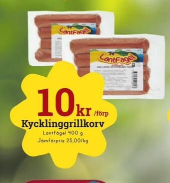 minmatbutik Kycklinggrillkorv erbjuda