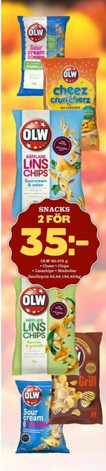 Nelins Snacks erbjuda