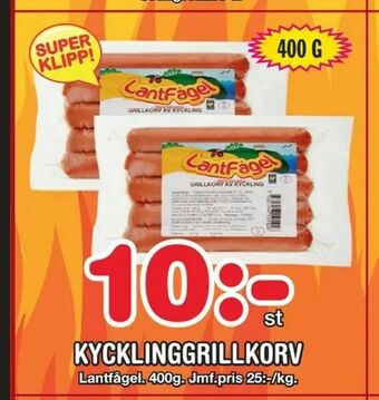 Nya Pulsen Kycklinggrillkorv erbjuda