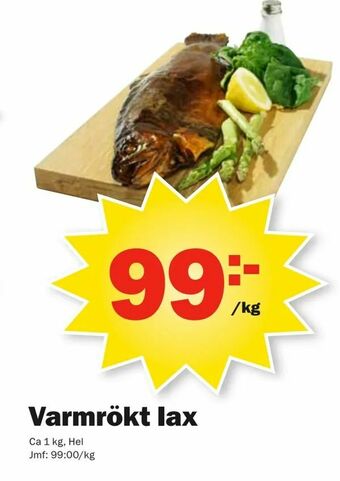 Pekås Varmrökt lax erbjuda
